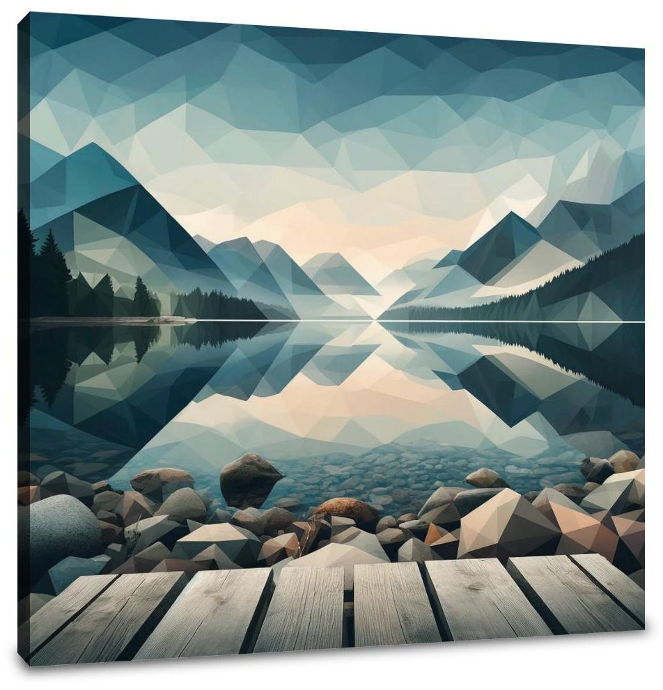 Tranquil Geometry Canvas
