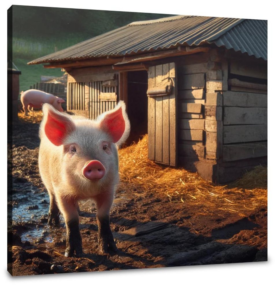 Farmyard Morning Canvas