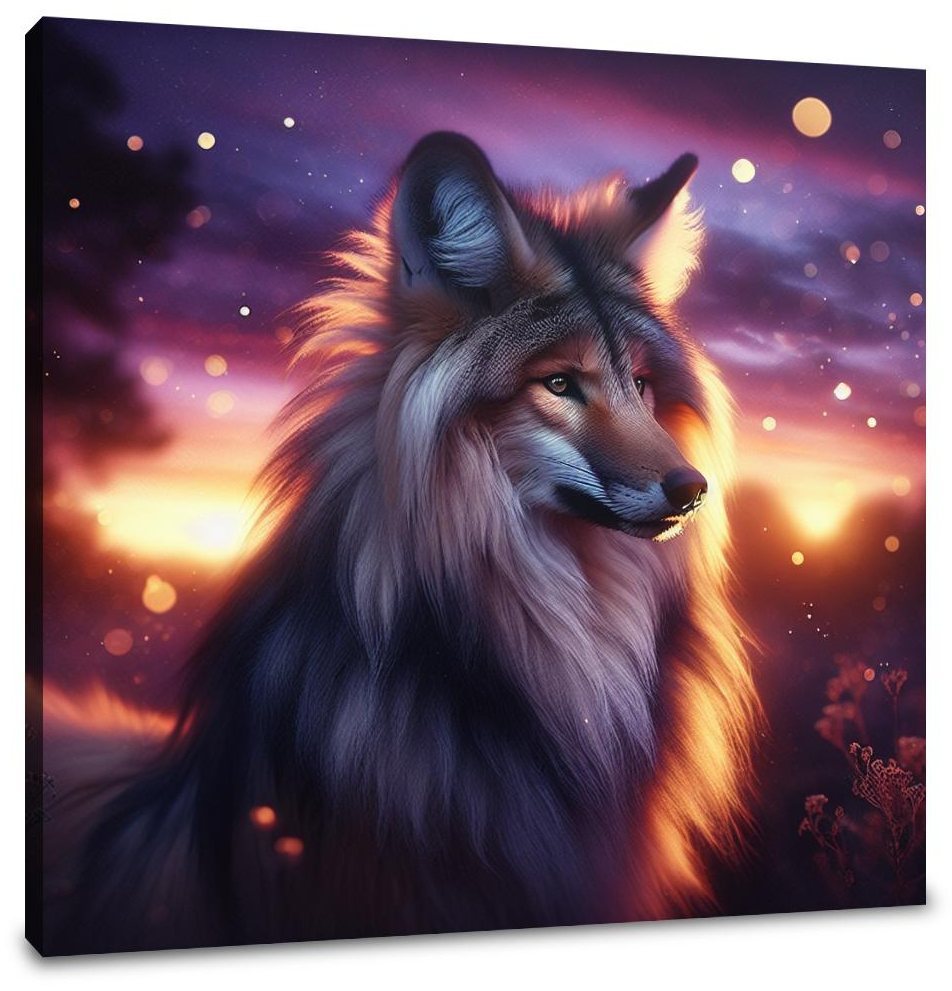 Twilight Majesty: Maned Wolf Canvas