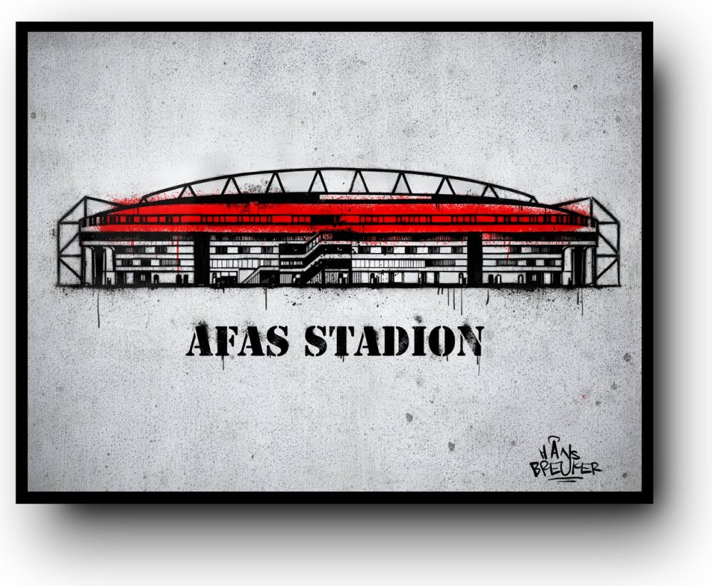 AFAS Stadium Alkmaar - AZ Stadium Art Print | Football Stadium Art