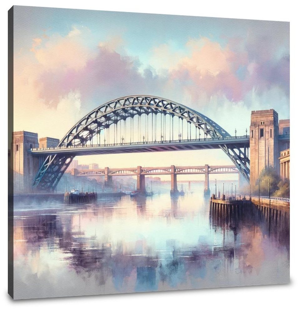 Newcastle Tyne Bridge Dawn Canvas