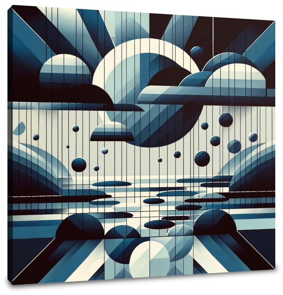 Rain Geometry Canvas