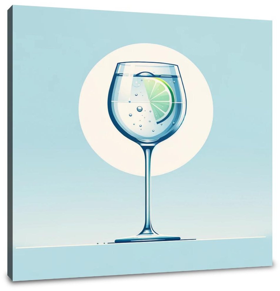 Gin and Tonic Minimalist Canvas