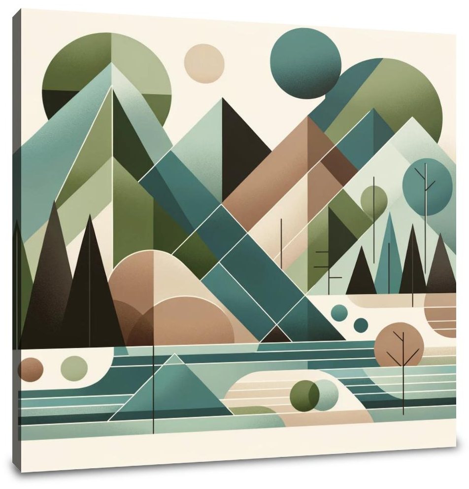Geometric Landscape Canvas