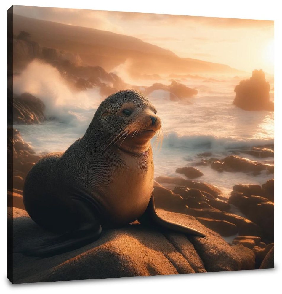 Sunset Seal Canvas