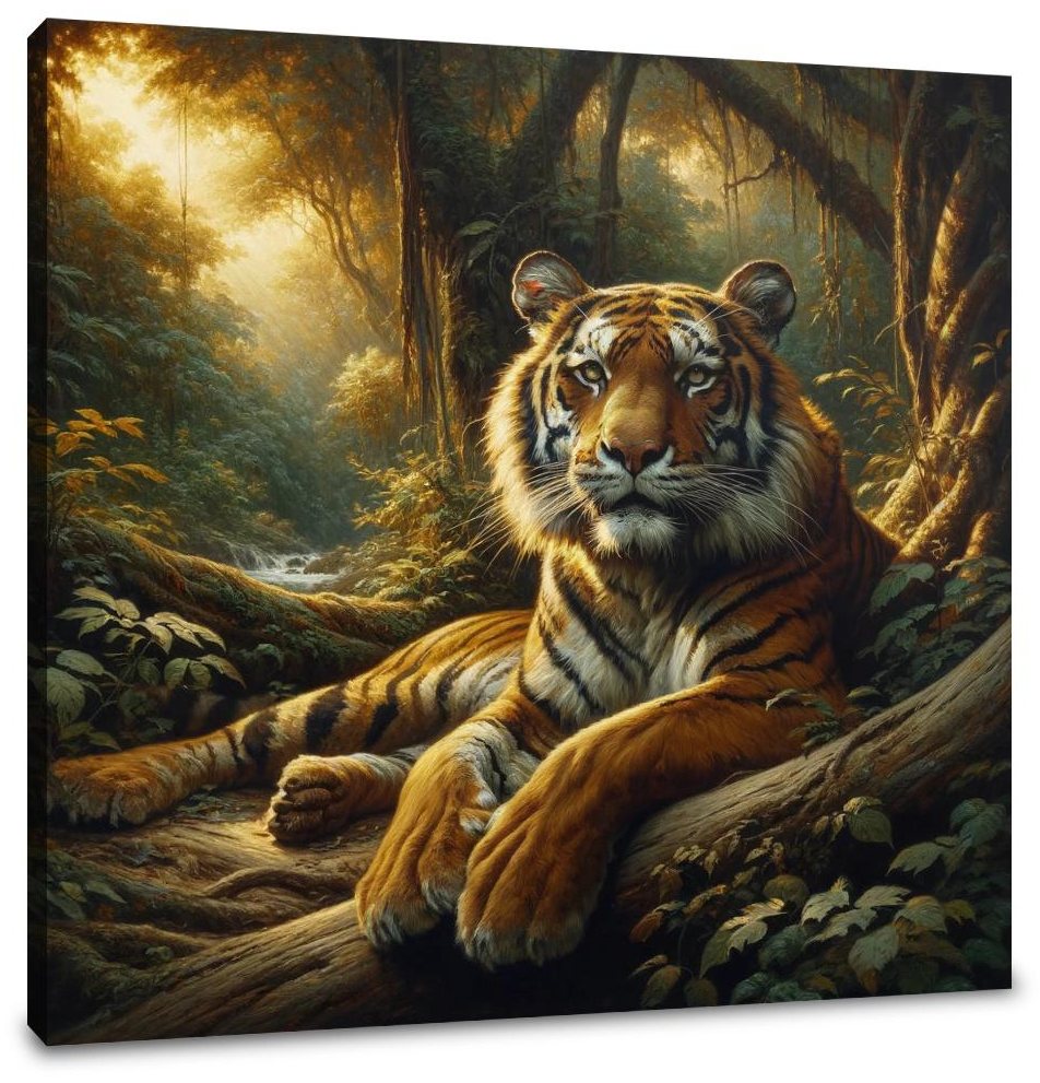 Jungle Repose Tiger Canvas