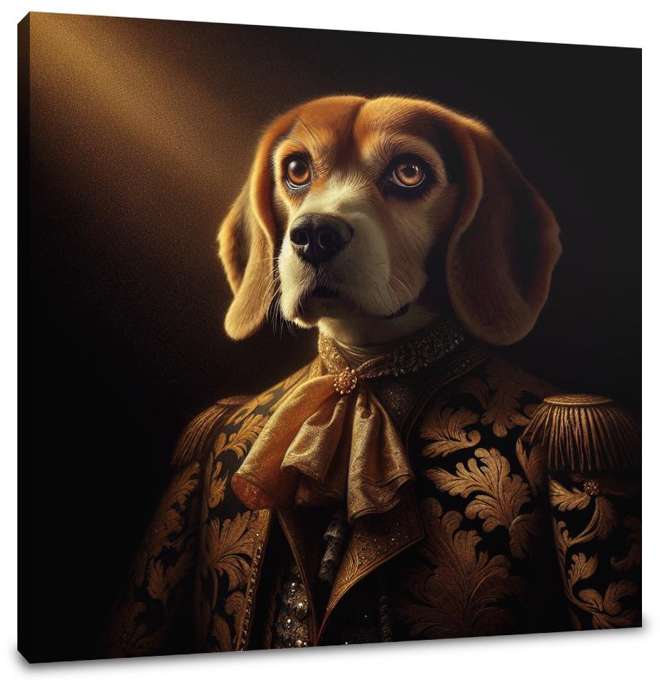 Regal Dawn Beagle Majesty Canvas