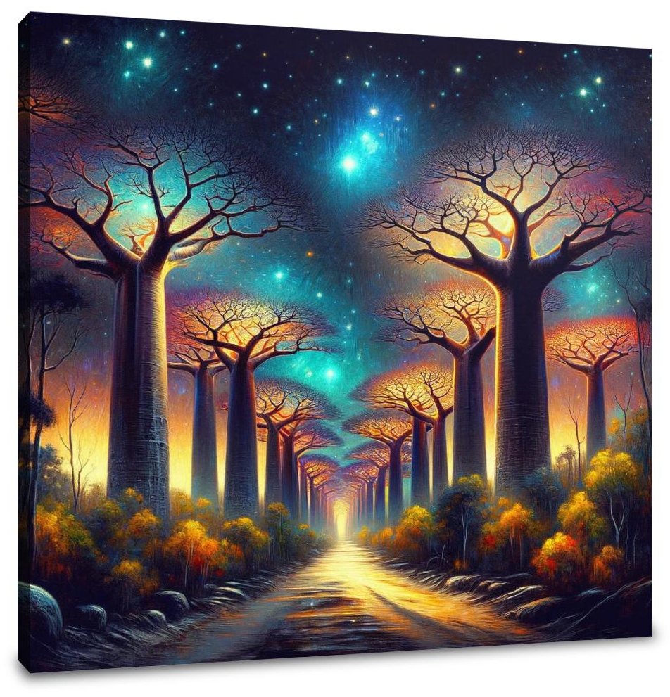 Avenue of the Baobabs Mystique Canvas