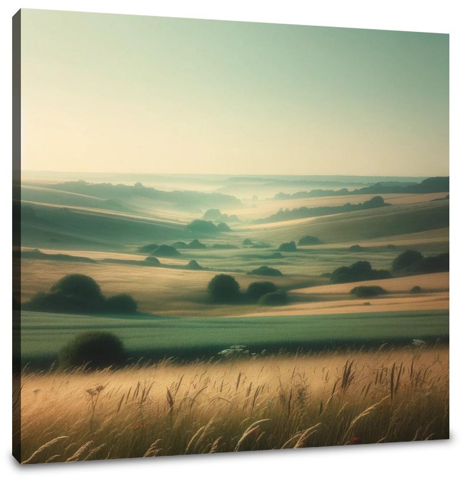 Hazy Summer Countryside Canvas