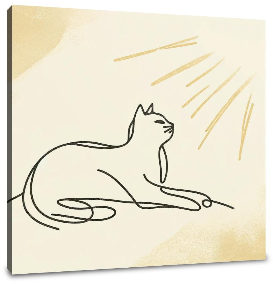 Sunlit Cat Canvas