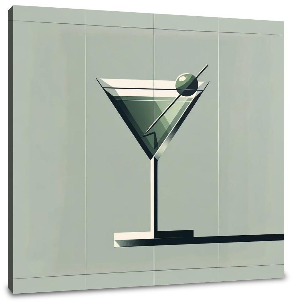 Minimalist Dirty Martini Canvas