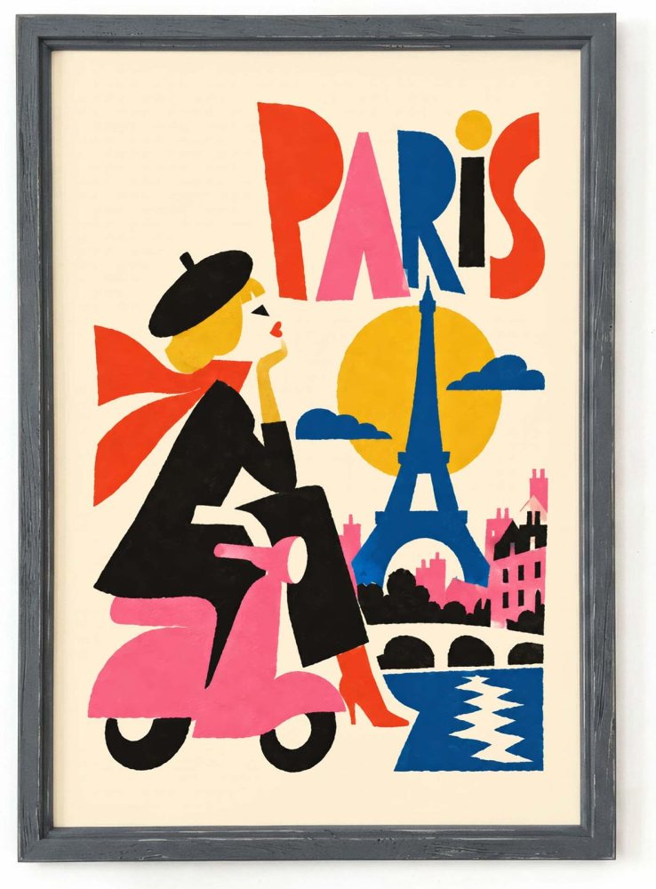 Paris Travel Poster Wall Art