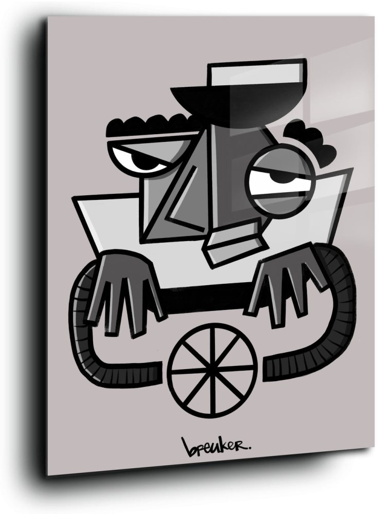 Cyclist – Modern Line Art Painting | Le Ligne Collection