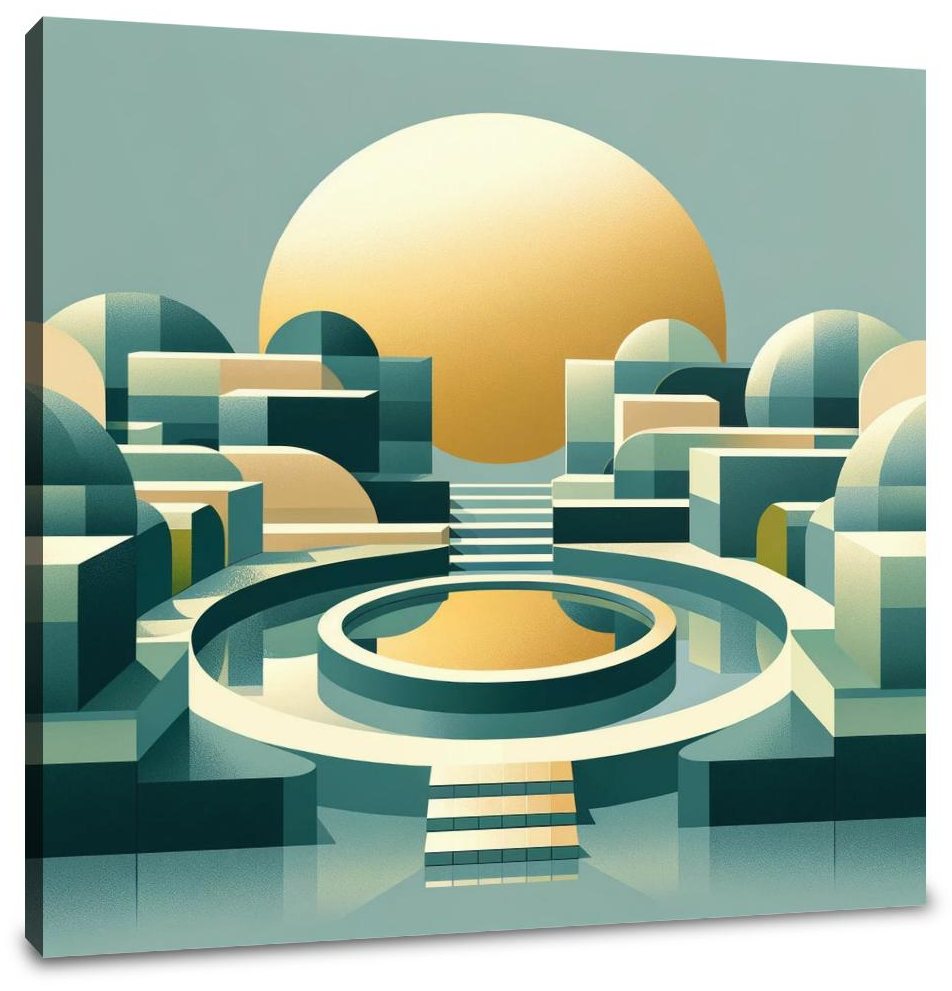 Geometric Serenity Canvas