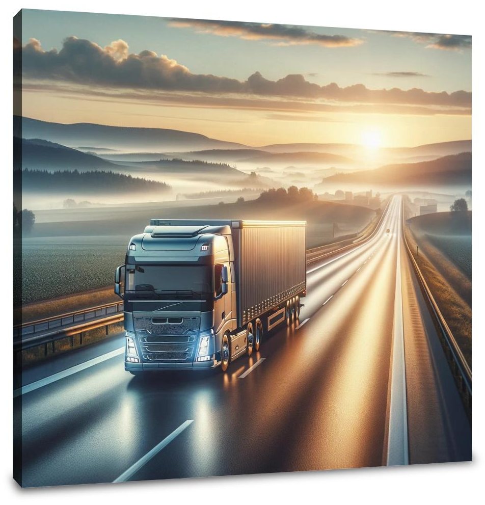 Dawn on the Autobahn Canvas