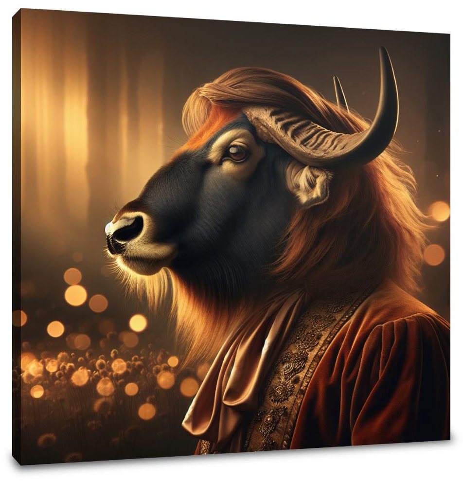 Regal Gnu Dusk Portrait Canvas