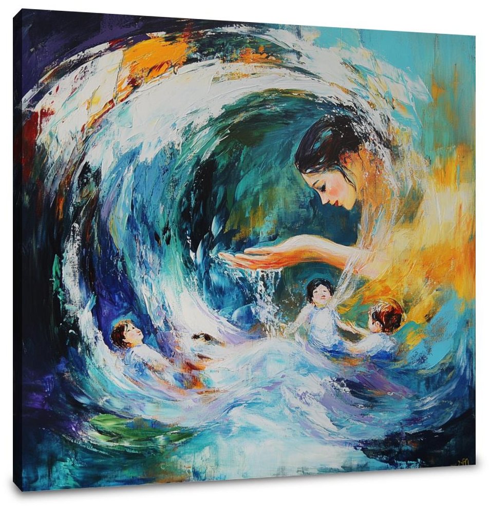 Oceanic Motherhood Canvas