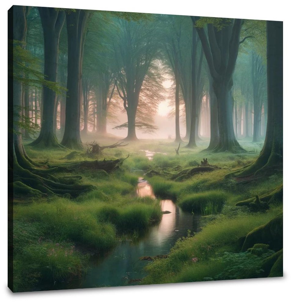 Dawn Forest Haven Canvas