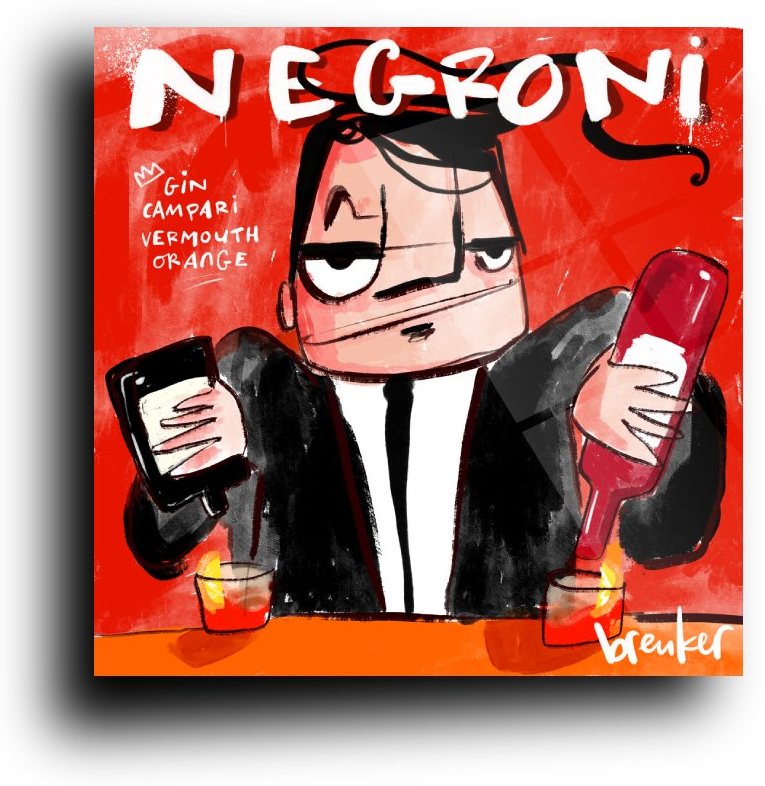 Negroni cocktail. ICON