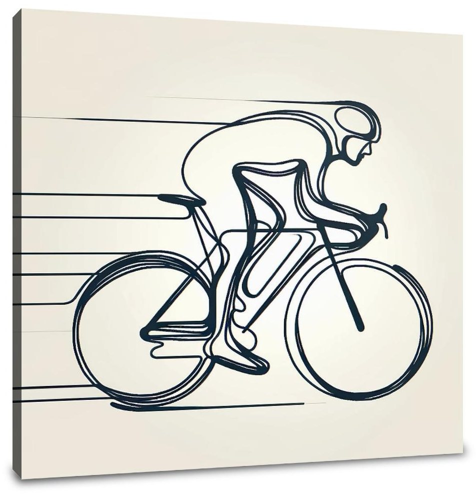 Dynamic Cyclist Canvas