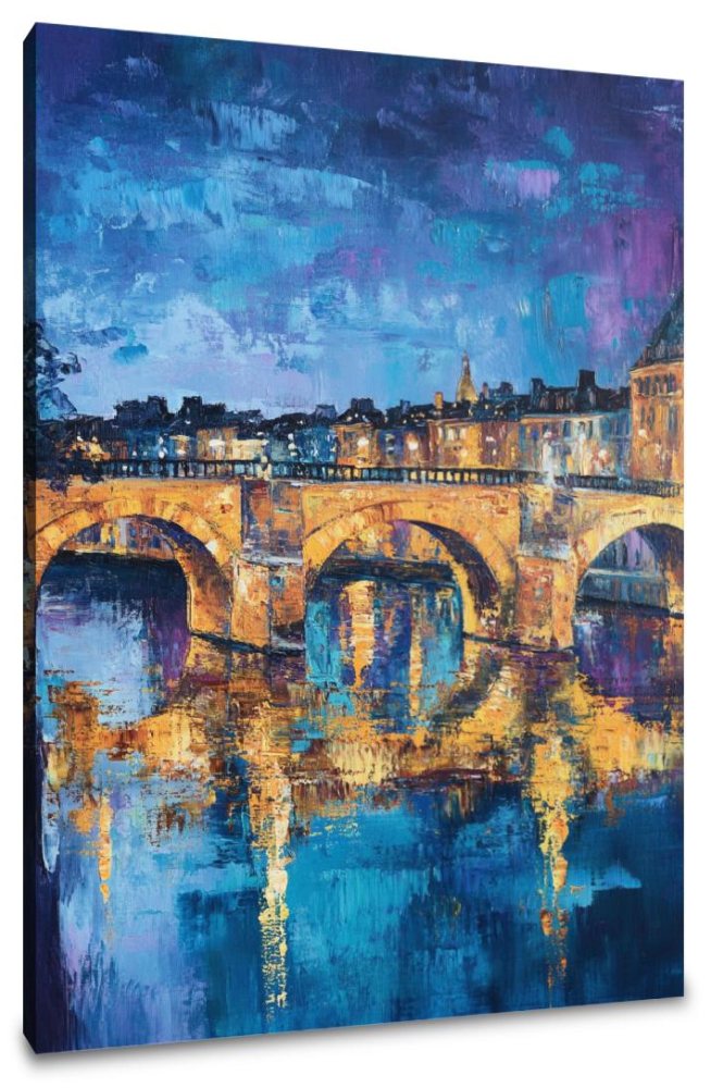 Pont Neuf Night Canvas