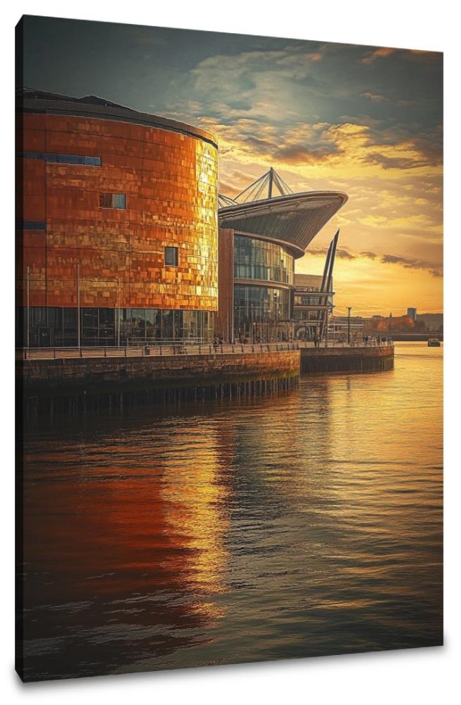 Cardiff Twilight Canvas