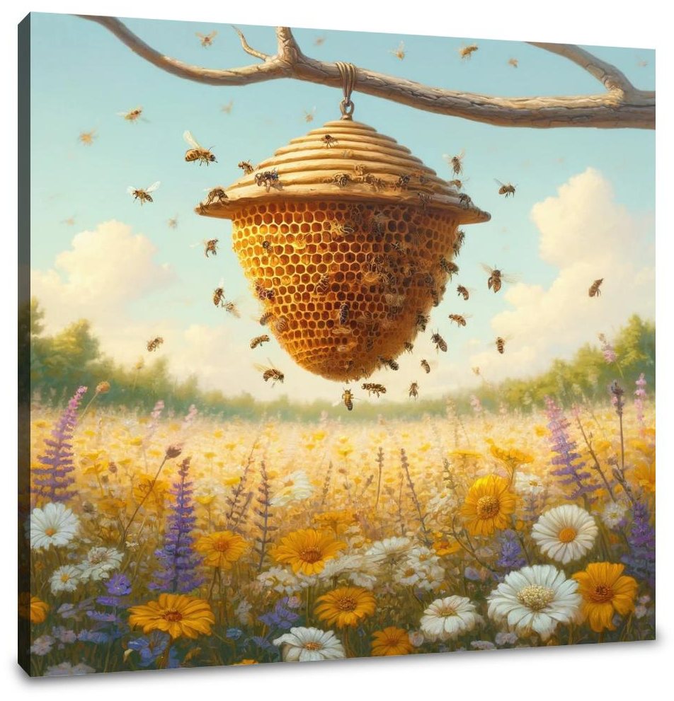 Busy Beehive Canvas