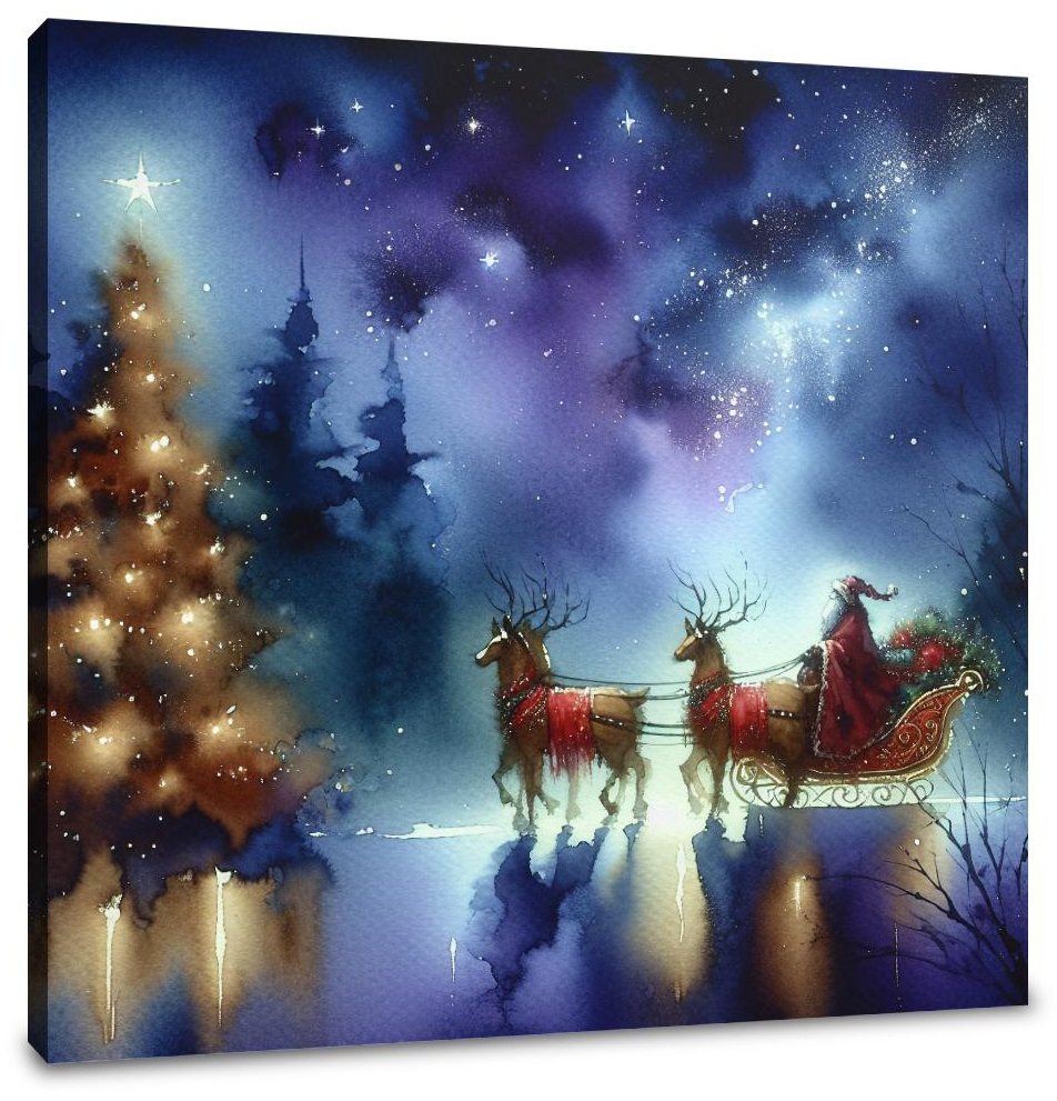 Starry Christmas Melancholia Canvas