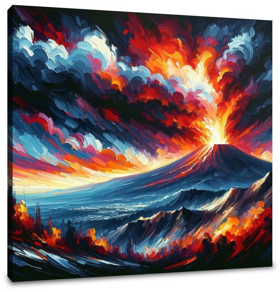 Etna Eruption Canvas
