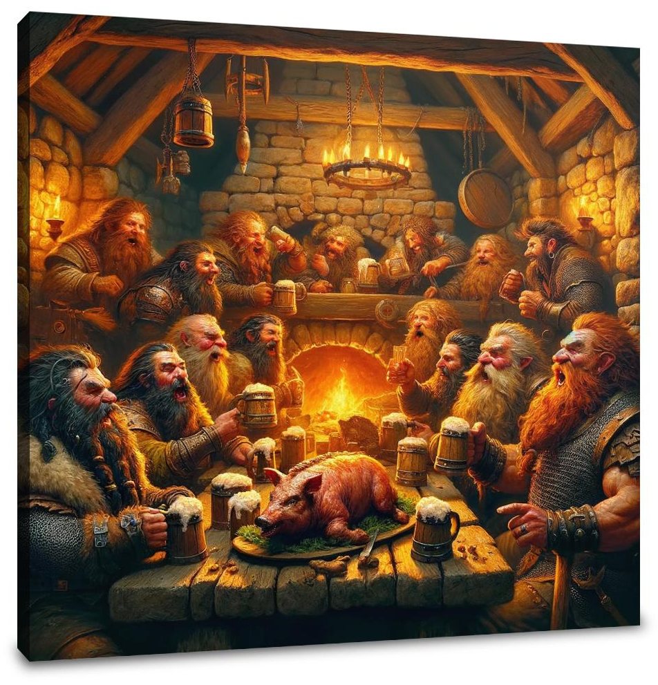 Dwarven Hearth Tales Canvas