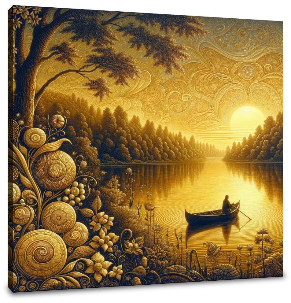 Twilight Serenity Lakeside Canvas