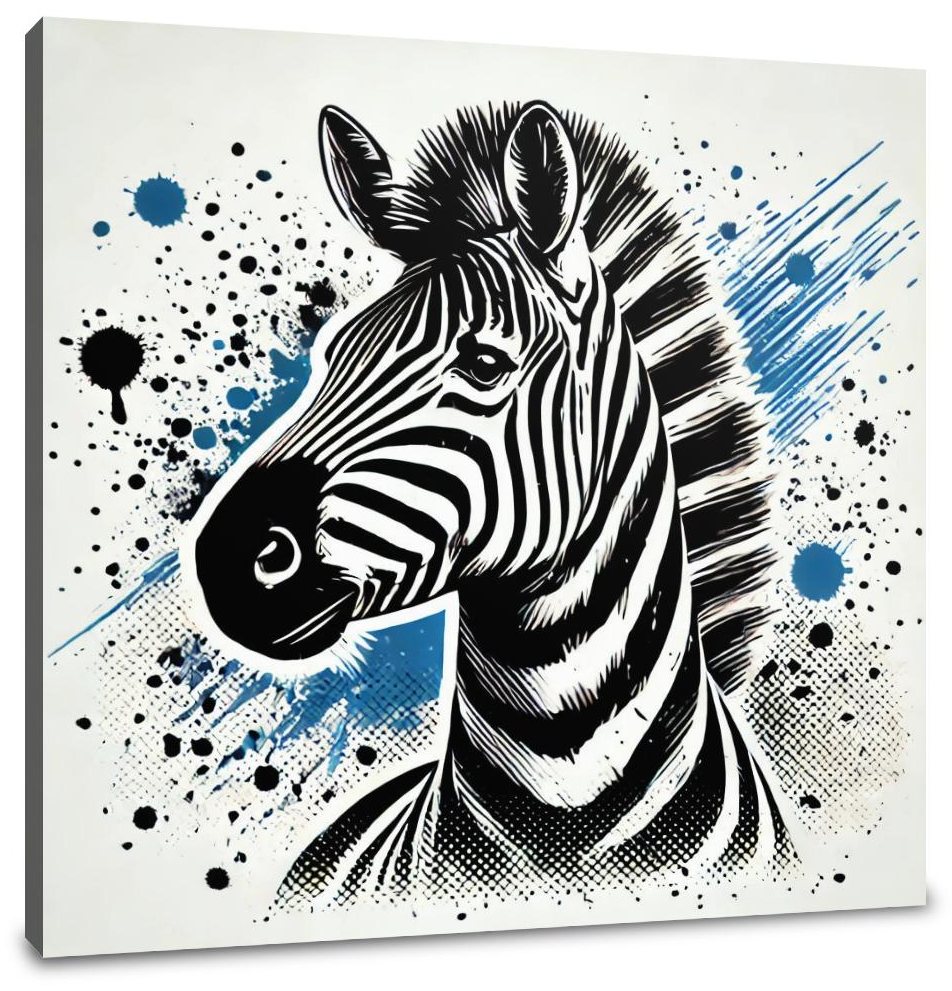 Splatter Zebra Canvas