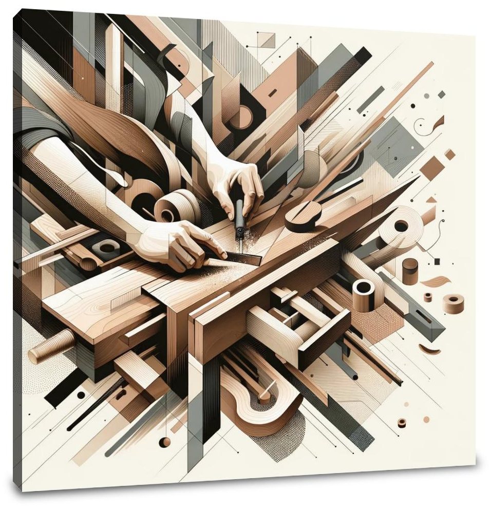 Abstract Woodworker Canvas