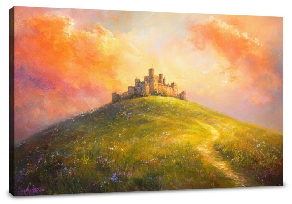 Enchanted Castle Sunset Canvas