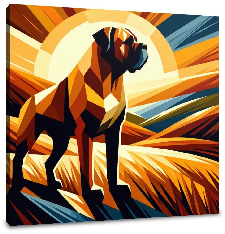 Sunset Majesty Bullmastiff Canvas
