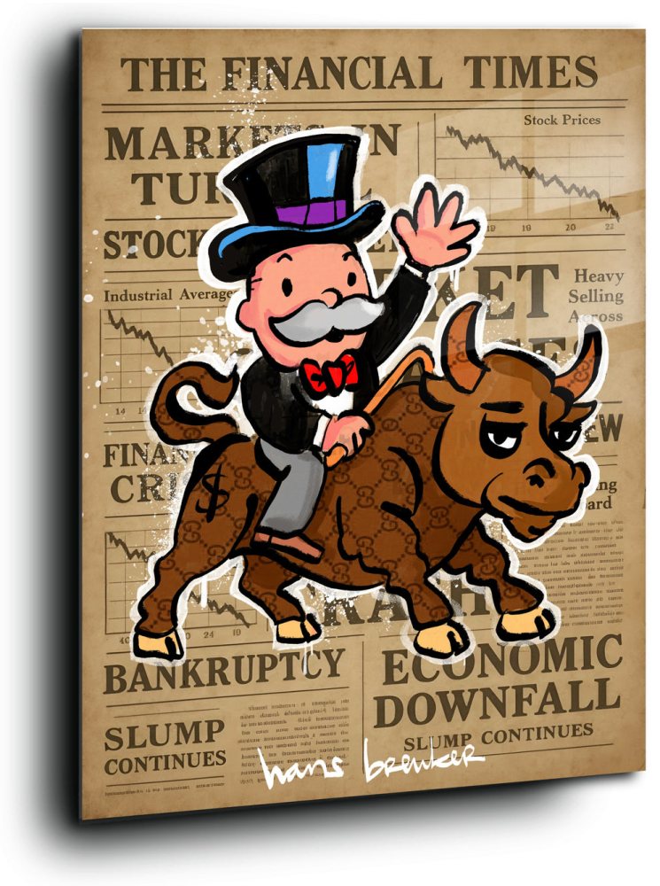 Bullmarket Mr Monops on a vintage Financial Times