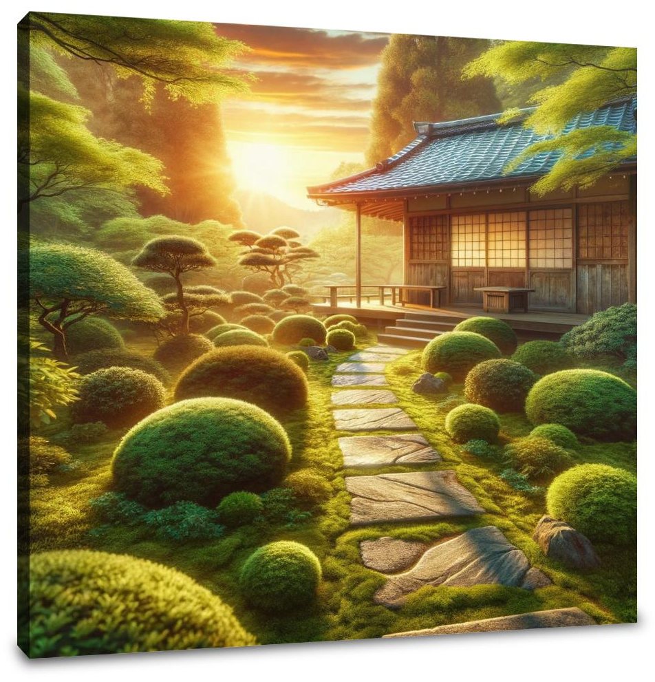 Japanese Tea Garden Serenity Canvas