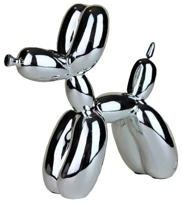 Ballon hond Zilver - 10 cm