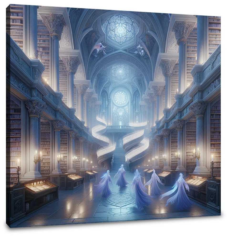 Mystic Elven Library Canvas