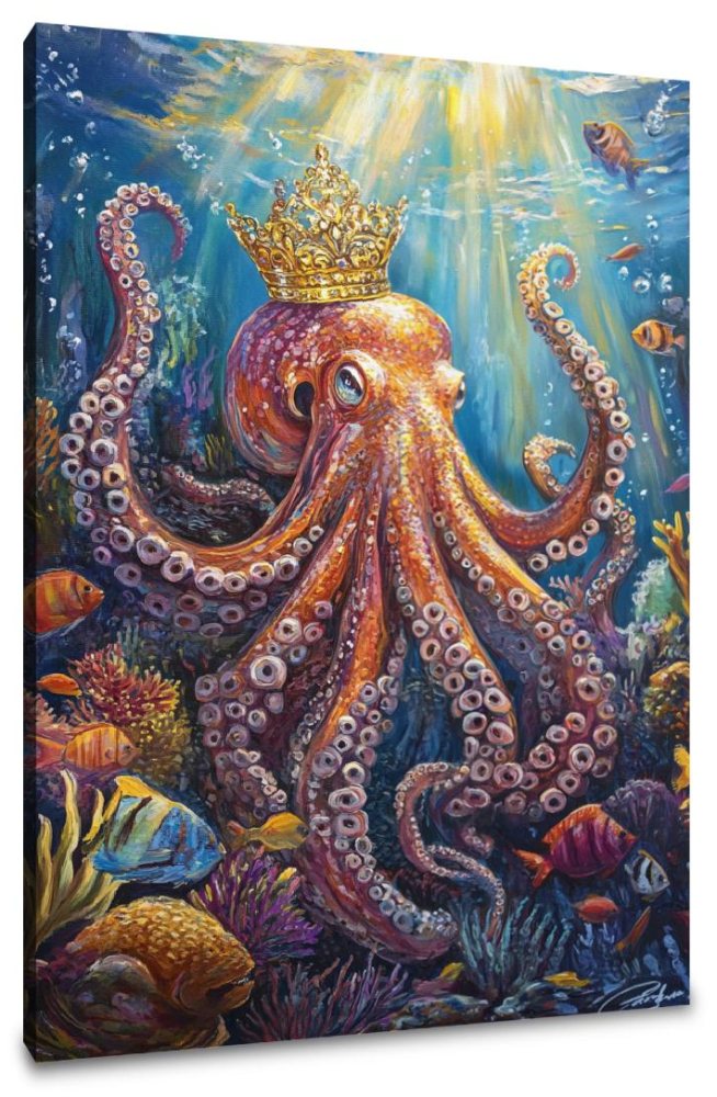 Ocean King Octopus Canvas
