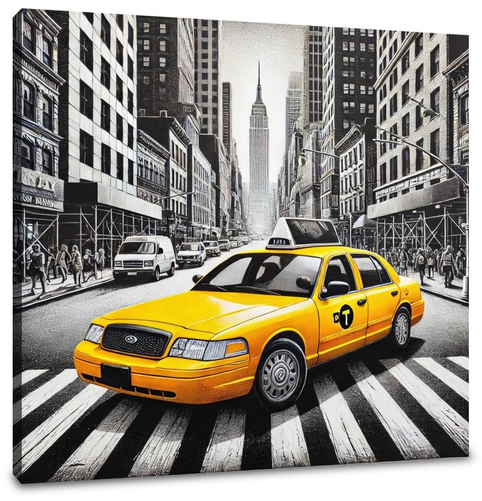 Yellow Taxi Canvas