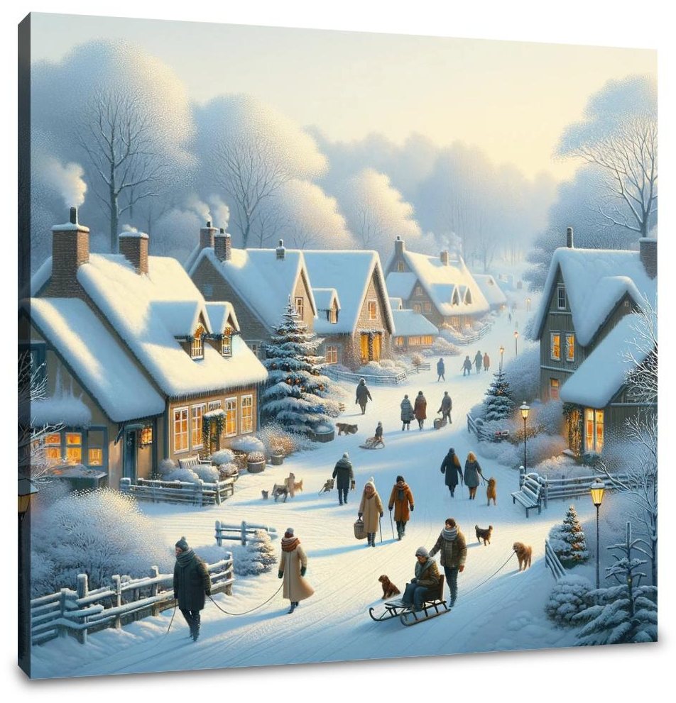 Winter Village Canvas