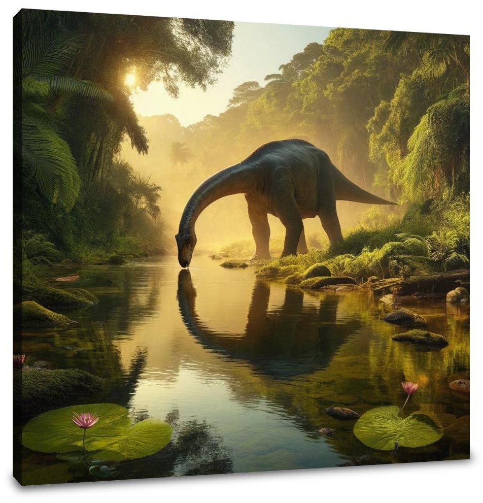 Golden Hour Brachiosaurus Canvas