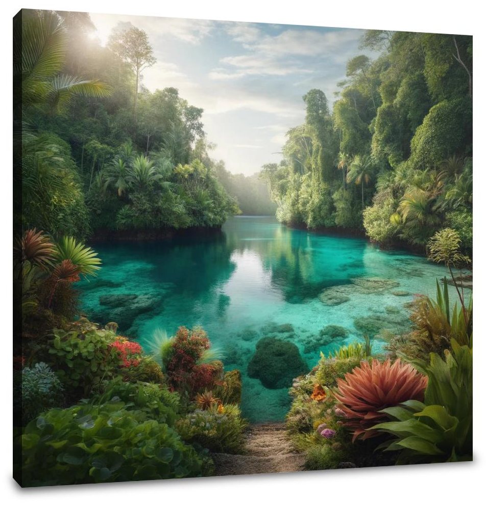 Hidden Paradise Lagoon Canvas