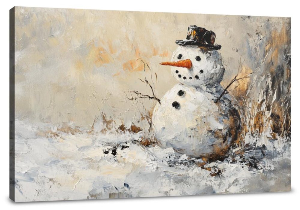 Melting Snowman Canvas