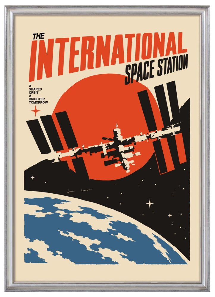 International Space Station Space Print