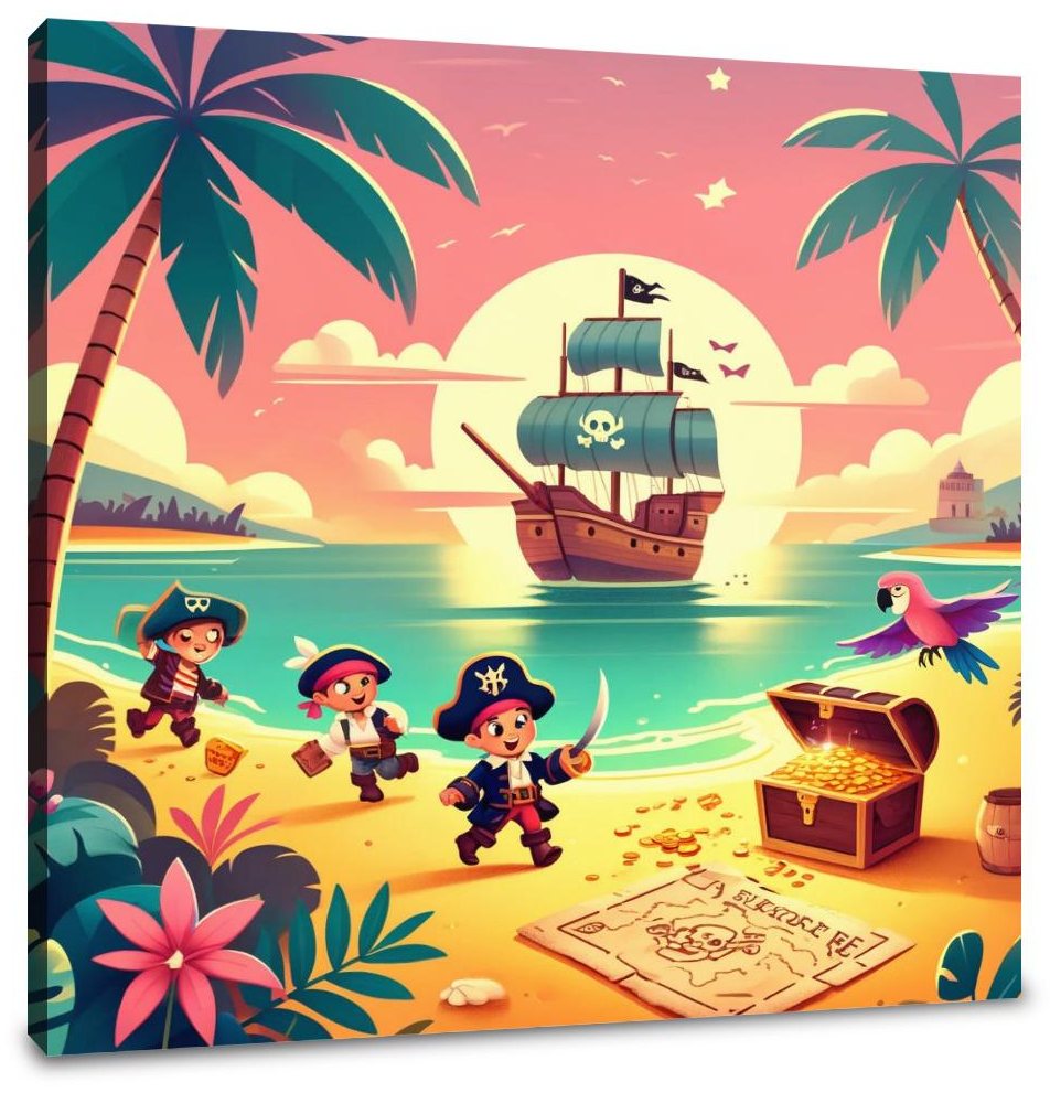 Pirate Treasure Hunt Canvas