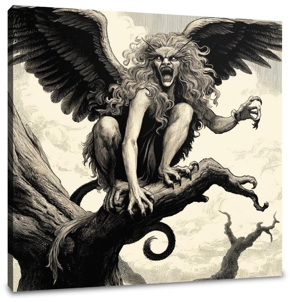Storm Perch Harpie Canvas