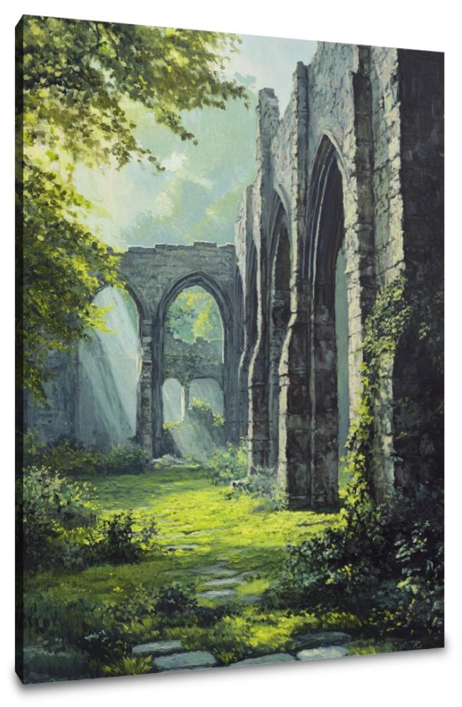 Kirkstall Abbey Morning Canvas