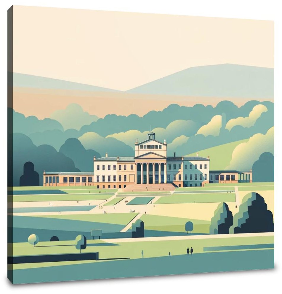 Manchester Heaton Park Serene Minimalism Canvas